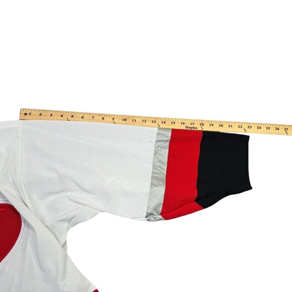 CCM White and Red Hockey Jersey - Picture 7 of 9